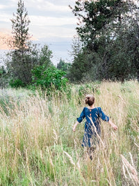 Clara Dress in ‘Reclaimed Autumn Forest’
