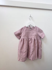 Nora Short-Sleeved Tunic with  Pockets  in 'Whisper' - Ready To Ship