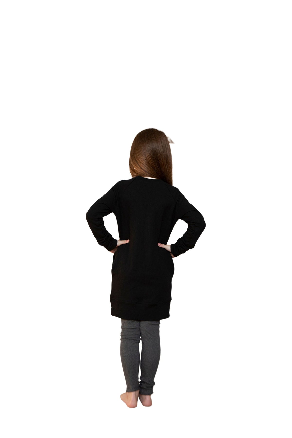 Bryn Sweater Dress - Child in  'Black Magic'- Ready to Ship