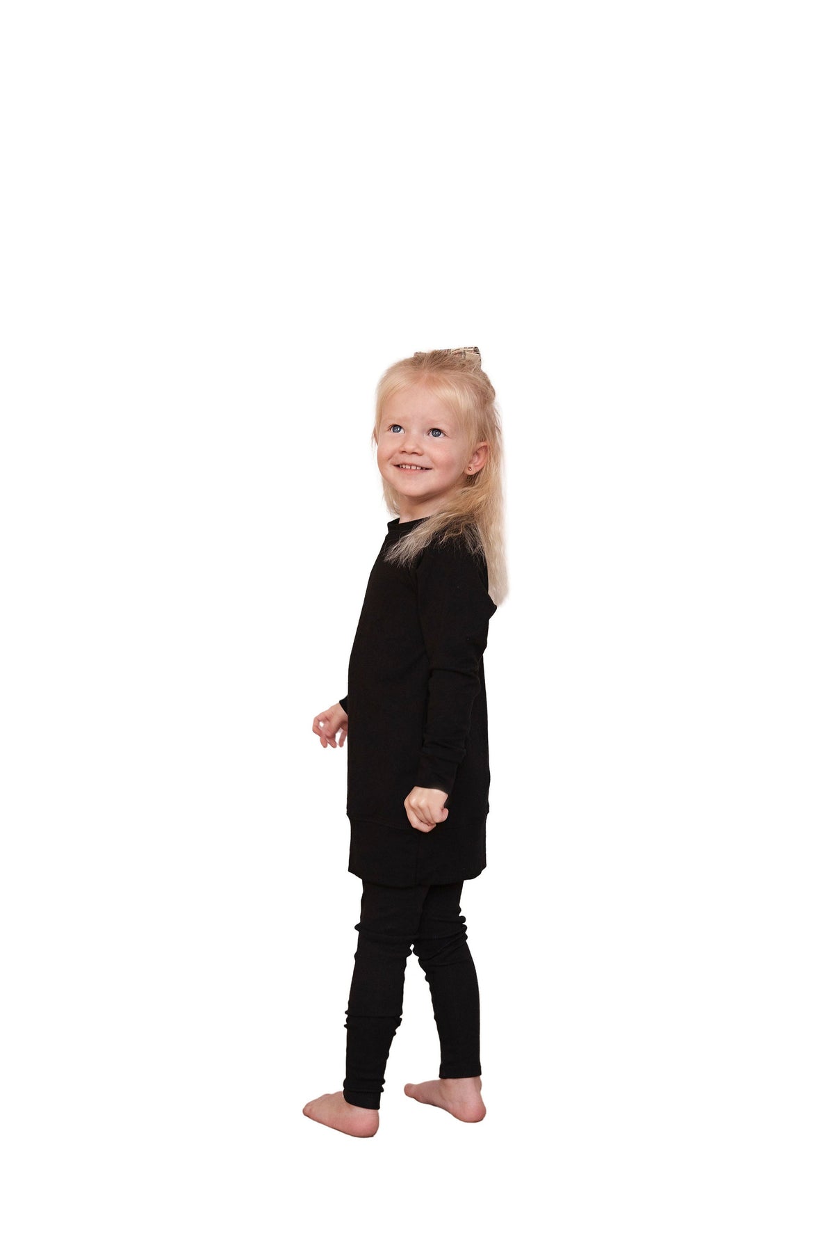 Bryn Sweater Dress - Child in  'Black Magic'- Ready to Ship