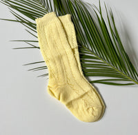 Summer Cotton Openwork Knee-High Socks