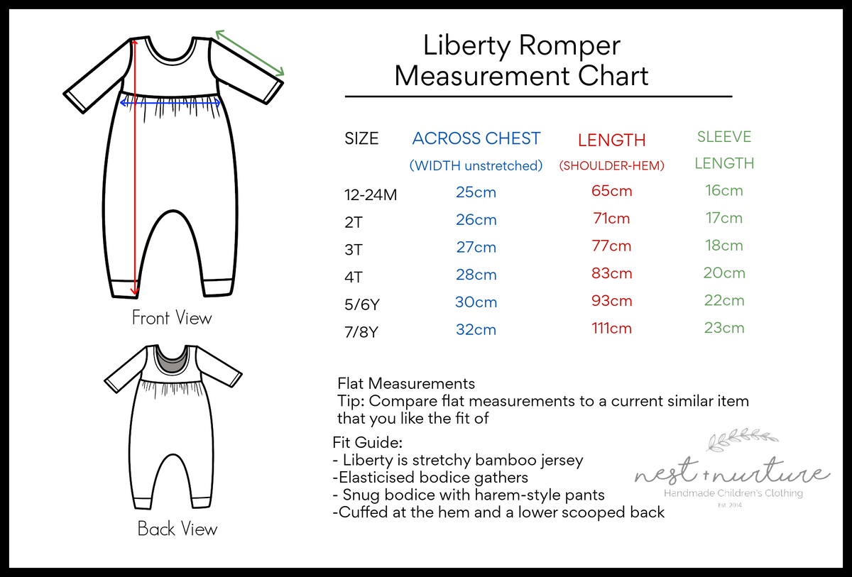 Liberty Romper [3/4 Sleeve] in 'Deep Sea' - Ready To Ship