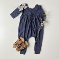 Liberty Romper [3/4 Sleeve] in 'Deep Sea' - Ready To Ship