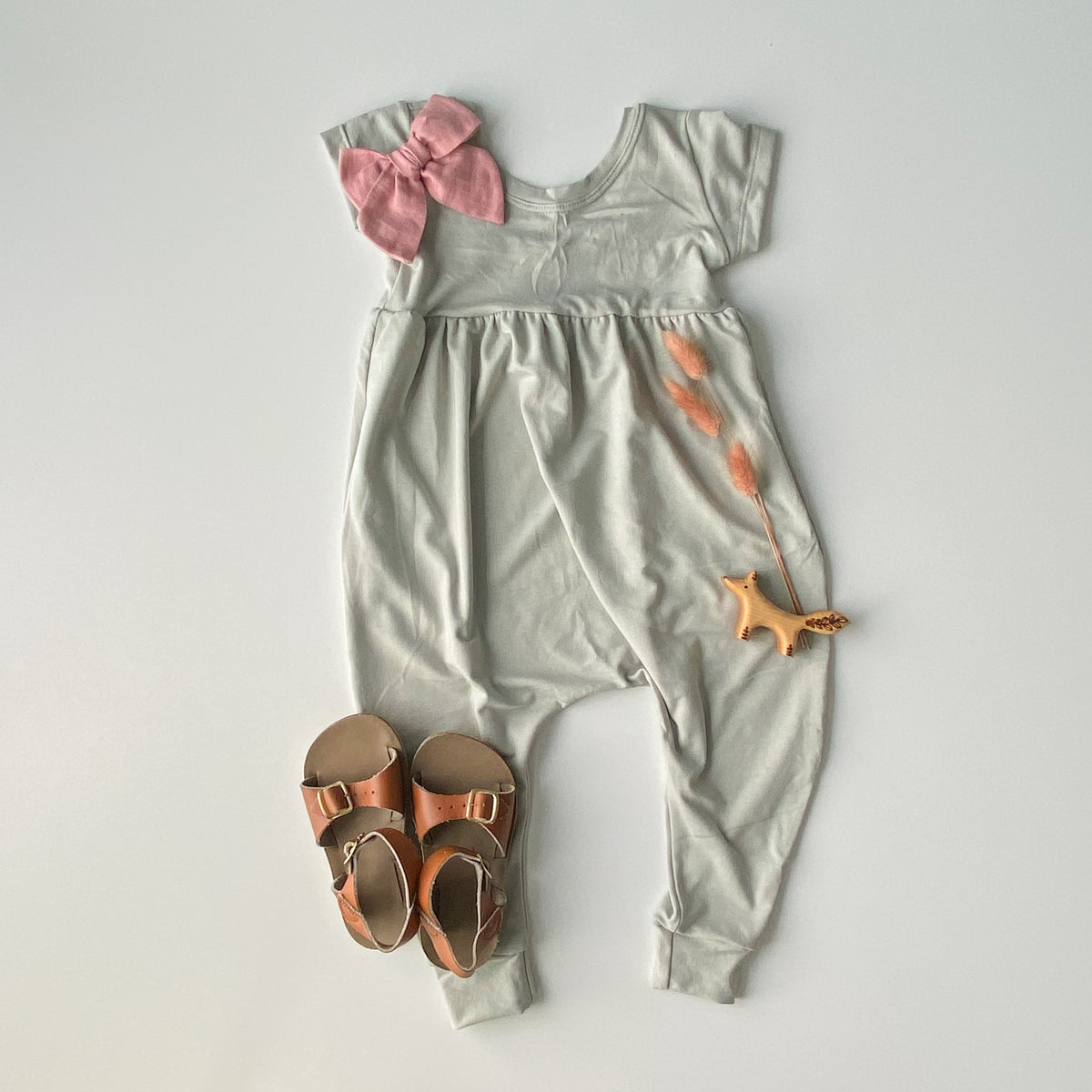 Liberty Romper [Cap Sleeve] in 'Sweet Mint' - Ready To Ship