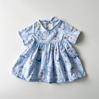 Nora Short-Sleeved Tunic with  Pockets in 'Puppy Party' - Ready To Ship