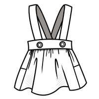‘Bunny’ Savannah Suspender Skirt - Aqua Reclaimed  - Ready to Ship