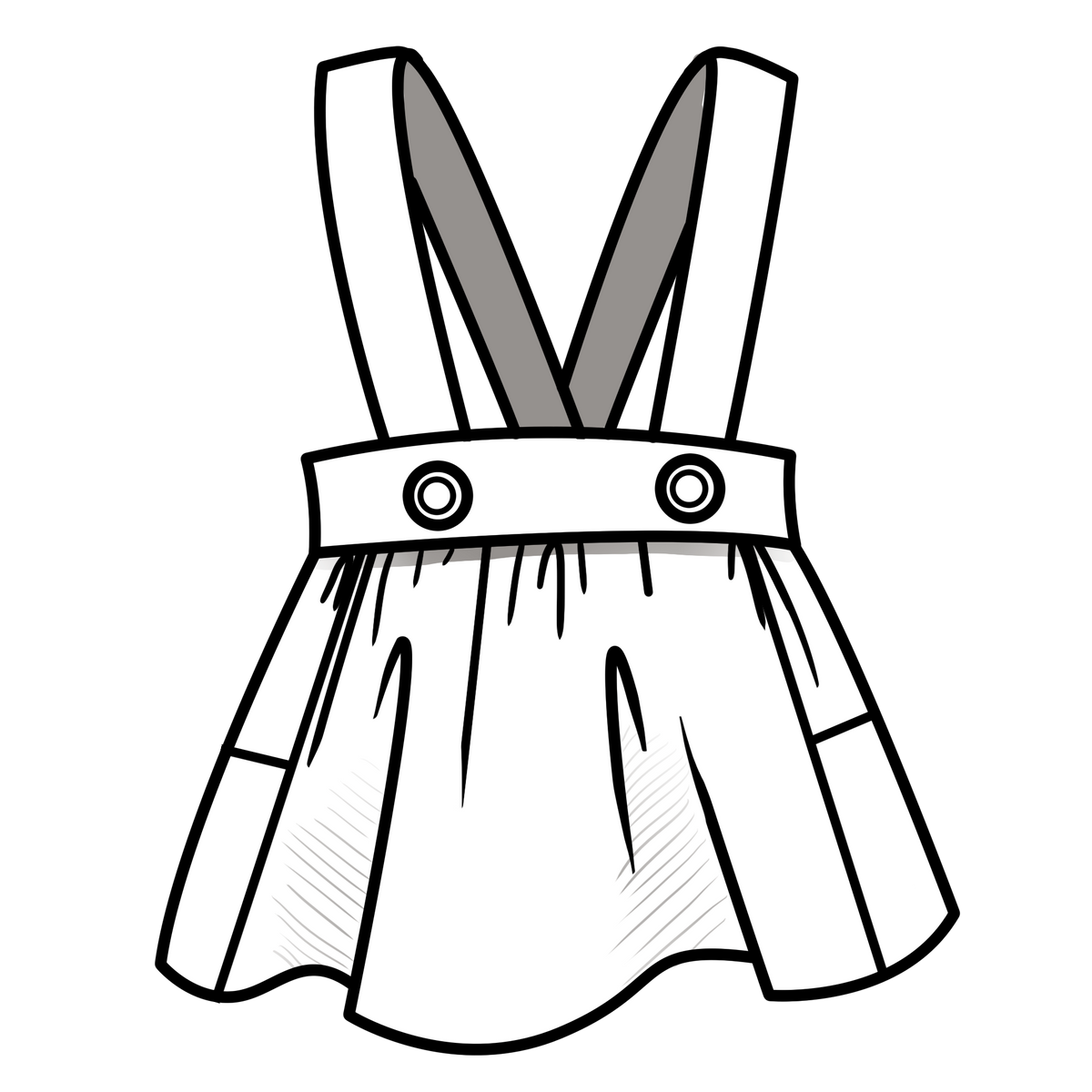 ‘Bunny Big Ears’ Savannah Suspender Skirt - Ready to Ship