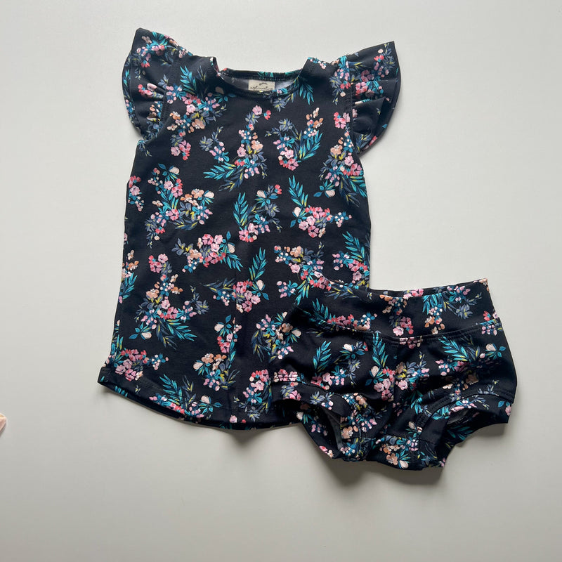 MARKET- Tilly Tank/Billy Bloomers SET in "Night Garden"  - Ready to Ship