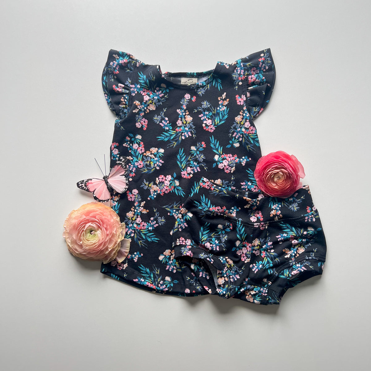 MARKET- Tilly Tank/Billy Bloomers SET in "Night Garden"  - Ready to Ship
