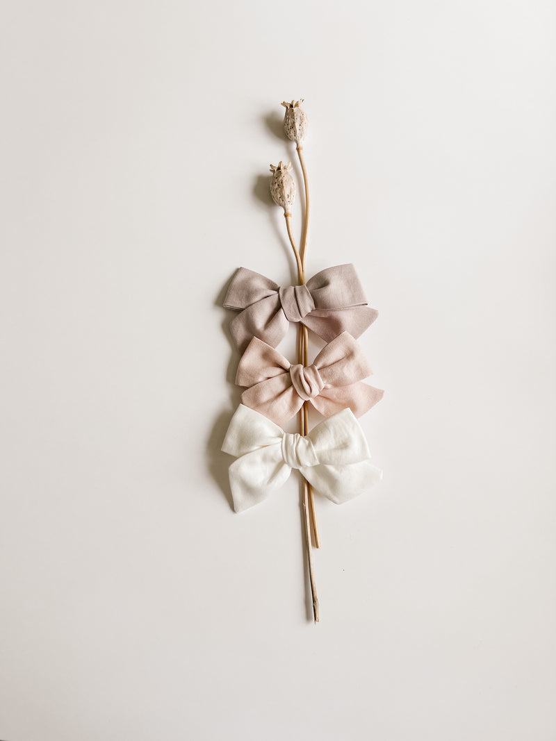 The Neutrals || Trio || Handtied Mini Bow Bundle