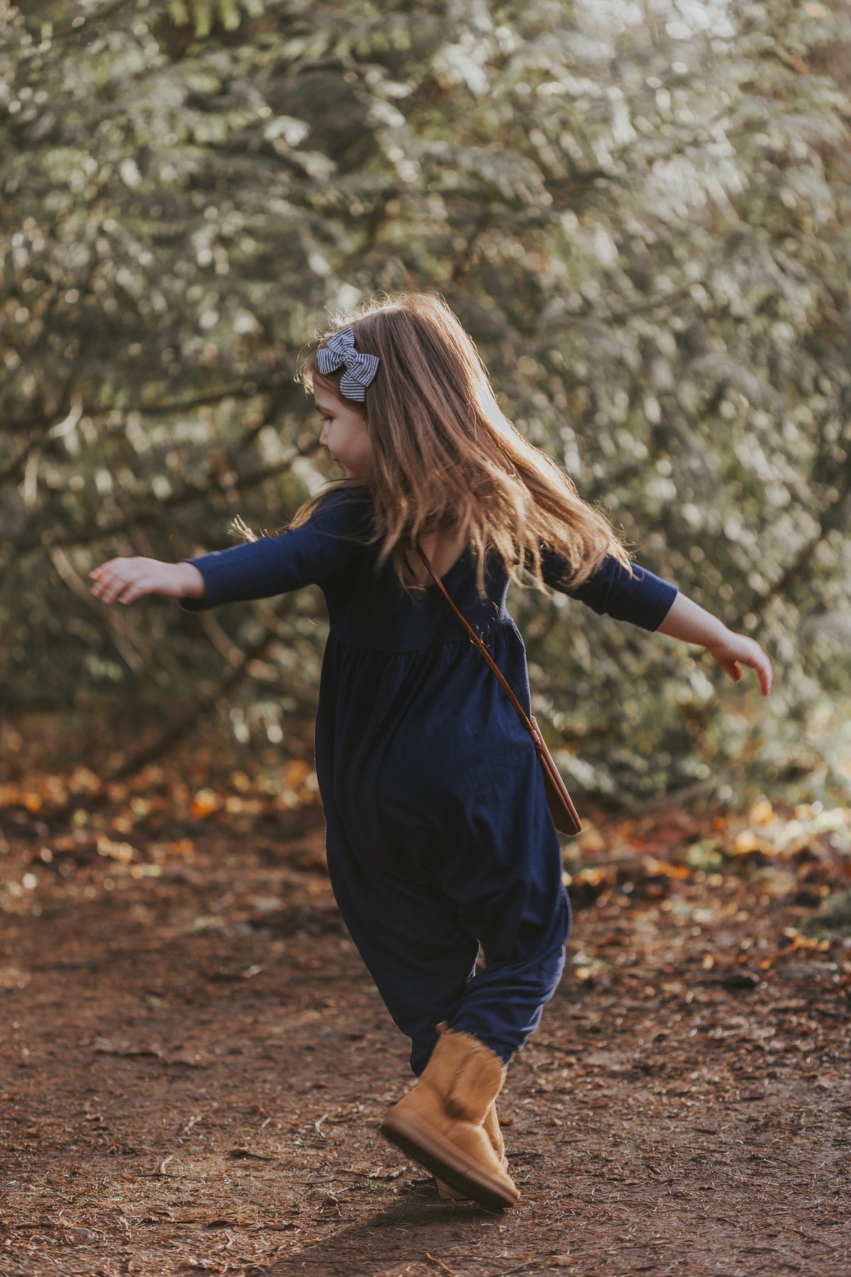 Liberty Romper [3/4 with Flutter Sleeve] in 'Deep Sea' - Ready To Ship