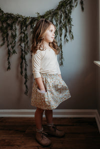 Christiana Skirt in ‘Dotty Chambray' - Ready To Ship