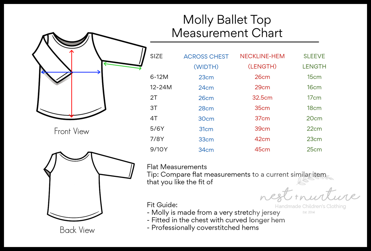 Molly Ballet Shirt in 'Deep Sea' - Ready To Ship