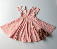 Elle Twirl Dress [Cap Sleeve] in 'Flutterdust' - Ready To Ship