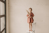 Nora Short-Sleeved Tunic with  Pockets  in 'Whisper' - Ready To Ship