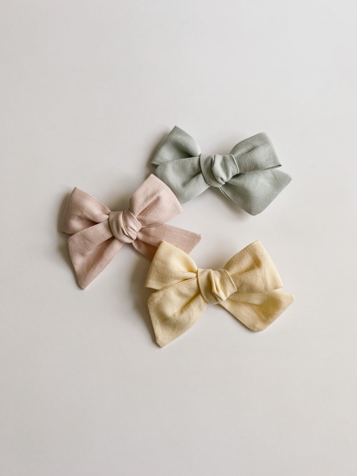 The Pastels  || Trio || Handtied Mini Bow Bundle