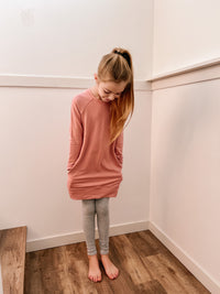 Bryn Sweater Dress - Child in  'Wild Rose'- Ready to Ship