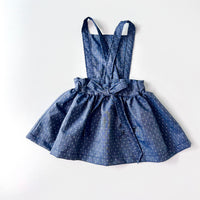 Heidi Pinafore in 'Dotty Chambray' - Ready To Ship