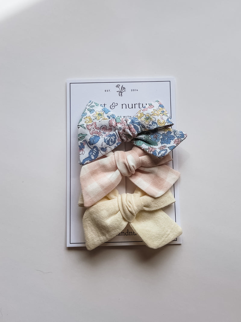 The Liberty Set || Trio || Handtied Mini Bow Bundle