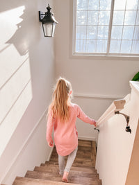 Bryn Sweater Dress - Child in  'Wild Rose'- Ready to Ship